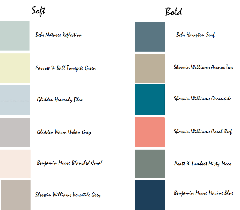 beach inspired paint colors