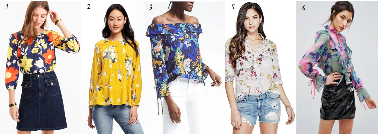 2017 spring floral tops